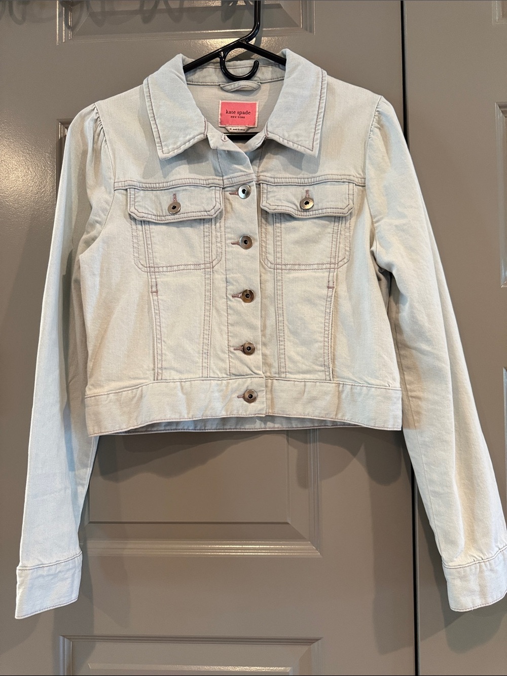 kate spade pale blue denim jacket